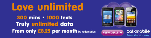 Unlimited data tariffs from Talk Mobile